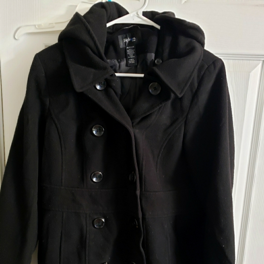 Women's Petite Style & Co Large Hooded Coat